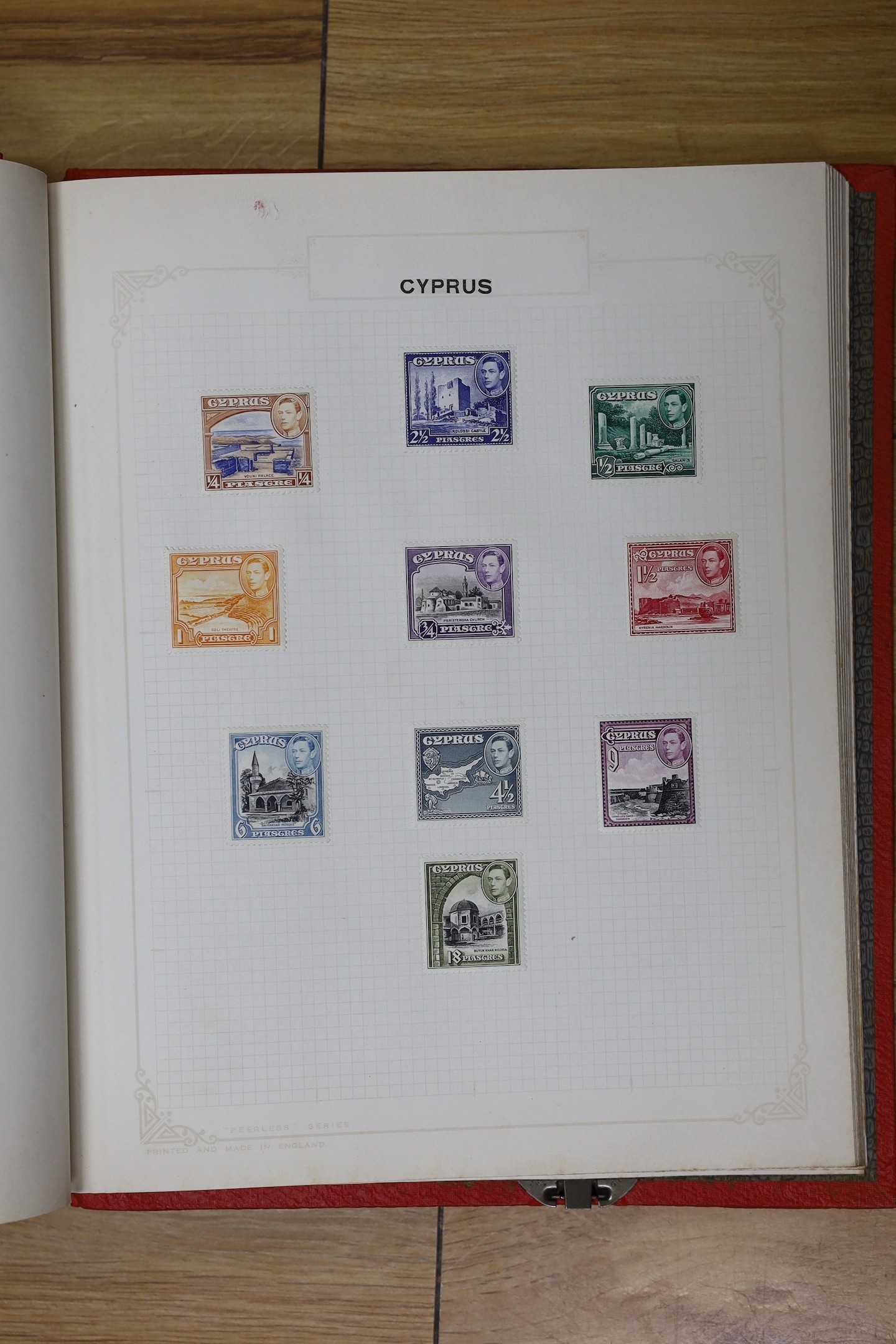 George V to Queen Elizabeth II stamps in 3 albums, including1948 silver Wedding £1 and £1 brown mint blocks etc